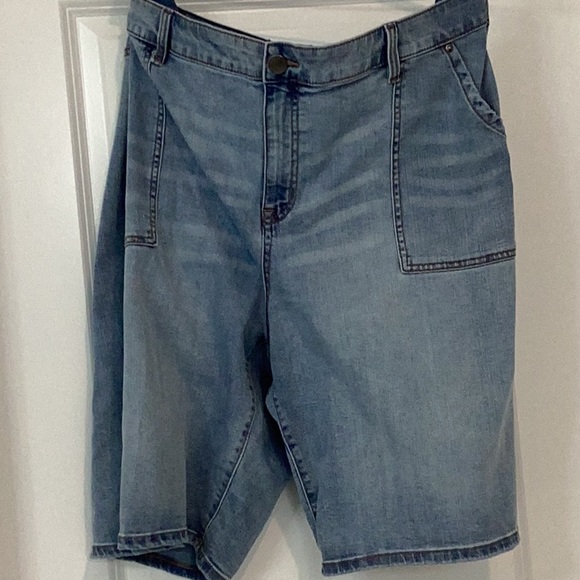 NWOT Lane Bryant Set, 22/24, Denim Shorts & 3/4 Length Sleeve Shirt - Picture 5 of 7